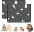 2-Pack Guinea Pig Cage Liner, 20in x 26in Fast Absorption Washable Bedding Pee Pads for Dogs Puppy Rabbit Small Animal Cage Mat, Leakproof & Non-Slip