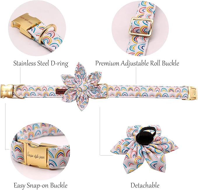 Unique Style Paws Pet Soft &Comfy Bowtie Dog Collar and Cat Collar Pet Gift for Dogs and Cats 6 Size and 7 Patterns