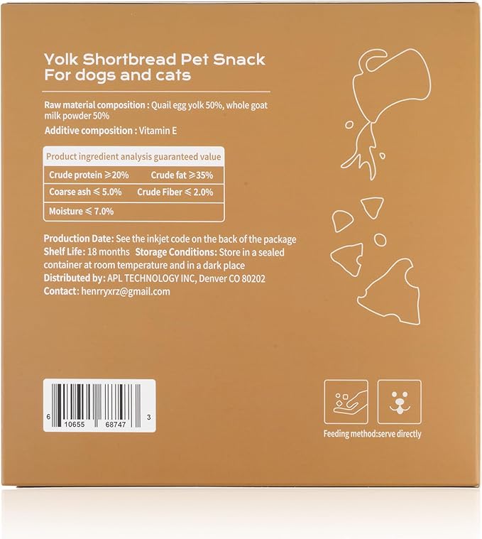 APL Freeze-Dried Treats for Dogs & Cats, 1.76oz | Made with Quail Egg Yolk & Whole Goat Milk | Supports Skin & Coat Health, Shiny Fur | All-Natural Training Snacks, Food Topper & Travel Treats