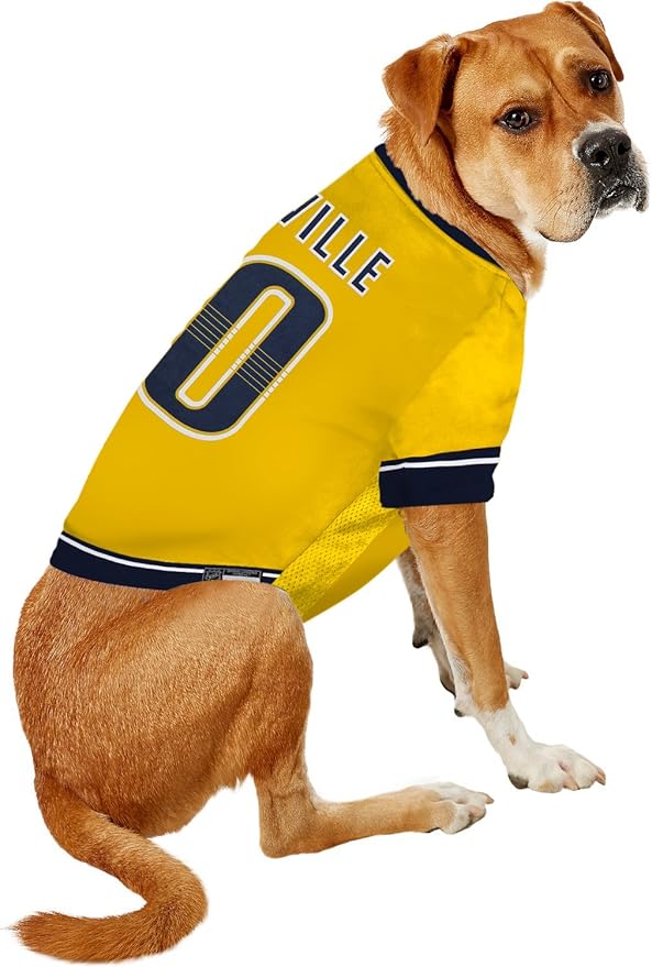 Pets First NHL Nashville Predators Jersey for Dogs & Cats, Large. - Let Your Pet Be A Real NHL Fan!