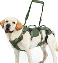 PUPTECK Dog Lift Harness for Medium Large Sized Dog, Rehabilitation Sling for Hind Leg Support, Multifunctional Mobility Assistance Harness for Old, Disabled, Joint Injuries, Paralysis Dogs, Green L