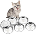 VENTION Small Shallow Cat Food Bowls, Outer Dia. 5.8 in Whisker Fatigue Cat Bowl, Stainless Steel Cat Food Dish for Indoor Cats, Set of 6 Replacement Cat Bowls for Raised Station(10.8 Fl.oz)