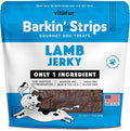 Barkin Burger Strips Made of Only Lamb Dog Treats 12 oz Pouch Premium One-Ingredient, All-Natural, Low-Fat, Lean Protein Jerky Treats for Dogs and Breeds