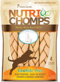 NutriChomps 9-inch Braid, Rawhide-Free Dog Treats, Easy to Digest, Healthy, 4 Count Milk