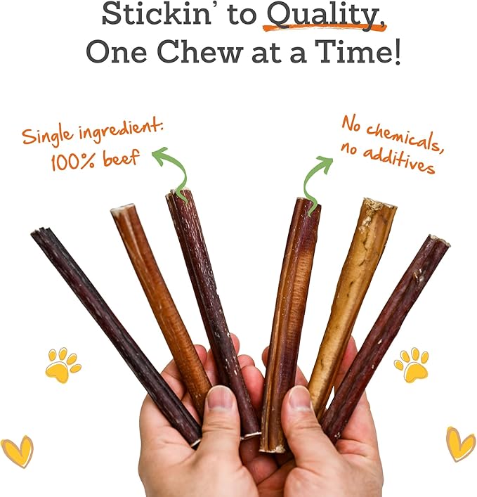 Advance Pet Products Premium 6 Inch Bully Sticks for Dogs (Pack of 100) – 100% Beef Dog Chews, Odor-Free, Long Lasting Treat for Aggressive Chewers, High Protein, Gluten & Rawhide Free, Easy to Digest