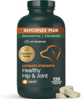 VetriScience Ultimate Strength Healthy Hip & Joint Chewable Tablets, GlycoFlex Glucosamine, Chondroitin and Green-Lipped Mussel Joint Supplement for Dogs, Soothe Joint Discomfort, Chicken, 120 Count
