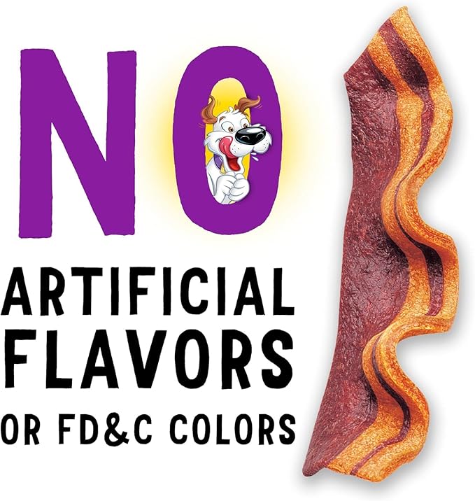 Beggin-Strips Variety Pack - 5 Total Flavors: Pizza, Bacon & Peanut Butter, Bacon & Beef, Bacon & Cheese, and Hickory (6 Ounces each)