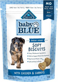 Blue Buffalo Baby Blue Soft Biscuits with DHA, Natural Dog Treats for Puppies, Great for Training, with Chicken & Carrots, 8-oz Bag