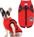 PETCARE Winter Dog Coat with Harness Built in Waterproof Dog Jackets Warm Pet Fleece Vest Windproof Snow Jacket Snowsuit Reflective Dogs Cold Weather Coats for Puppy Small Medium Large Dogs Cats