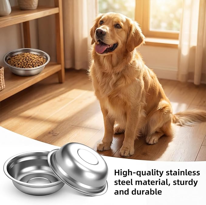 30 Pcs Stainless Steel Cat Bowls Bulk, 6.1 Inch Metal Basic Cat Bowl Whisker Friendly Thickened Replacement Elevated Food Water Bowls for Small Medium Large Dogs, Cats