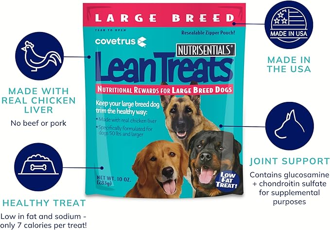 Butler Lean Treats Nutritional Rewards for Large Dogs (1 Pack), 10 oz/Large