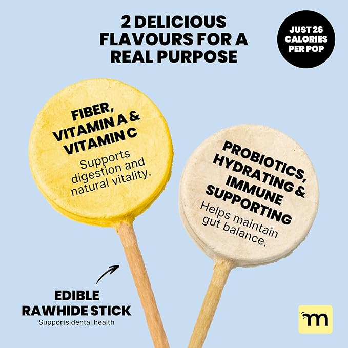 MalsiPree Dog Birthday Treats - Puppy Adoption Gifts & Puppy Training Supplies - Fun Dog Lollipops & Healthy Pet Ice Cream Alternative - Cute Accessories & Photo Props - 8 Pack