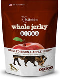 Fruitables Whole Jerky Bites, Healthy Dog Treats, Puppy Essentials, Jerky Dog Treats, Made in the USA, No Artificial Ingredients, Grilled Bison & Apple Flavor, 5oz