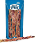 Best Bully Sticks Natural XL Braided Bully Sticks for Large Dogs - 12 Inch, 4 Count (Pack of 1) - 100% Free-Range Grass-Fed Beef, Single-Ingredient, Grain and Rawhide Free Long Lasting Dog Chews