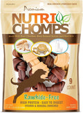 NutriChomps Dog Chews, 4-inch Knots, Easy to Digest, Rawhide-Free Dog Treats, 9 Count, Real Chicken, Peanut Butter and Milk flavor