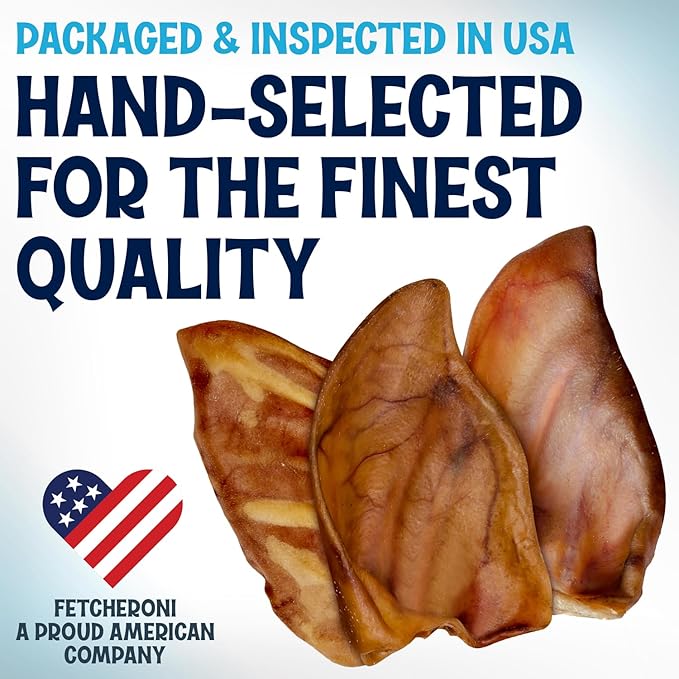 Whole Pig Ears for Dogs Large - 150 Pack Long Lasting Dog Chews – One Ingredient Delicious All Natural Flavor – Easy to Digest Dog Treats for Large Dogs - Great for Teeth and Gums