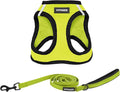 Voyager Step-in Air All Weather Mesh Harness and Reflective Dog 5 ft Leash Combo with Neoprene Handle, for Small, Medium and Large Breed Puppies by Best Pet Supplies - Green, XX-Small