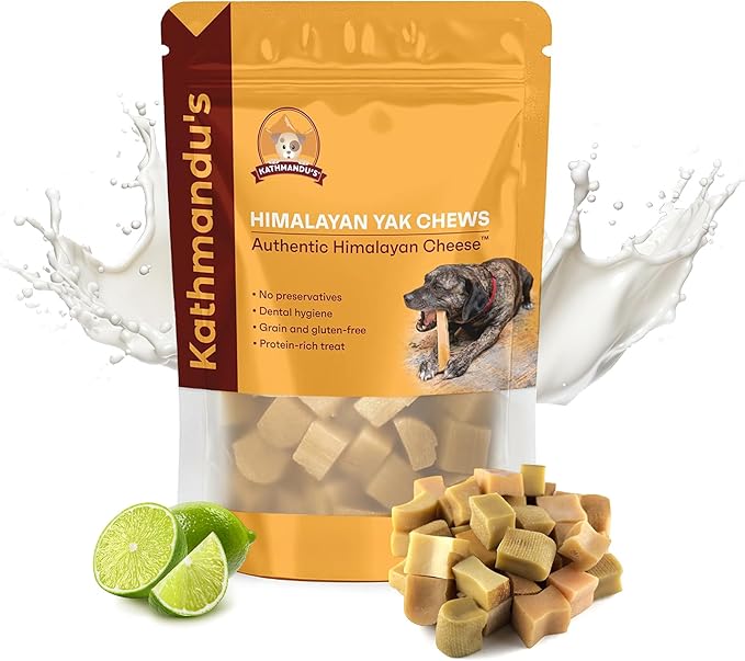 KATHMANDU'S Yak Chew Nuggets Dog Treats - (1 lb Bag) Long Lasting Himalayan All Natural Cheese Treats, Healthy Dental Chews for Aggressive Chewers, Training Dogs Treat | Yak Milk Chew Bites