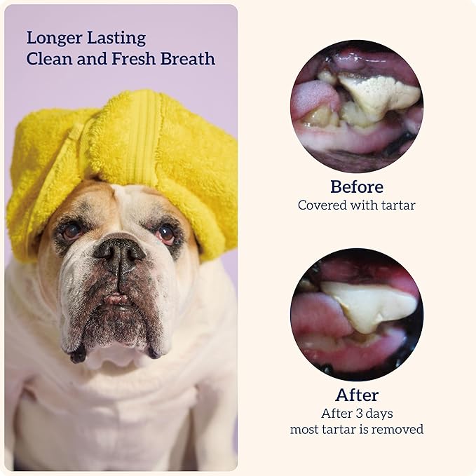 Groovies Senior XLarge Dog Dental Chews for Dogs, Patented DentalFit Technology for Plaque & Tartar Support, Flexible Texture for Easy Chewing, Chicken Flavor, USA Manufactured,50–100 lb Dogs,4 Count