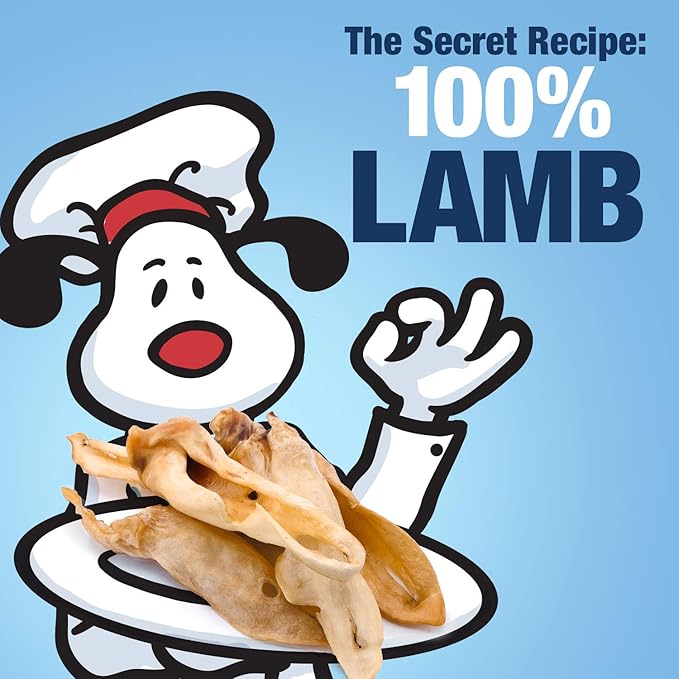 ValueBull Lamb Ears Dog Chews, Varied Shapes, Sizes & Colors, 120 ct Bulk Pack - All Natural Dog Treats, Single Ingredient