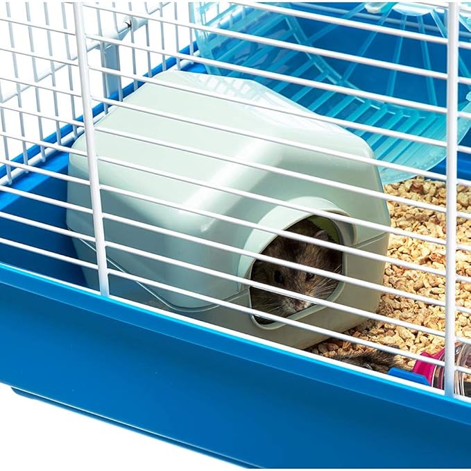 Ferplast Paula Small Hamster Cage | Fun & Interactive Cage Measures Measures 18.11L x 11.61W x 9.6H & Includes All Accessories