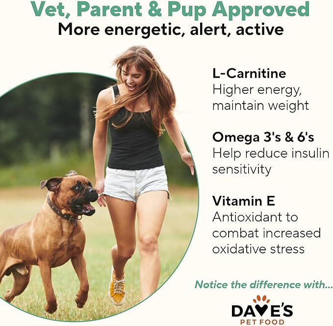 Dave's Pet Food Carbolight Carbohydrate & Weight Management for Diabetic Dogs Canned Dog Food, Chicken Dinner, 13oz can (12 Pack)