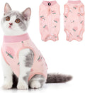 Cat Recovery Suit, Kitten Surgical Full Bodysuit for Abdominal Wound Protector Anti Licking After Surgery, Professional Bandages Cone E-Collar Alternative for Small Male & Female Pets