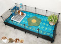 CHEGRON Guinea Pig Cages with Waterproof Bottom Soft Liner DIY 12PCS Metal Panels C&C Cage Small Animal Playpens Portable Pet Playpen Indoor for Rabbit/Bunny/Puppy/Hedgehog Habitat, 48"x24"x12"