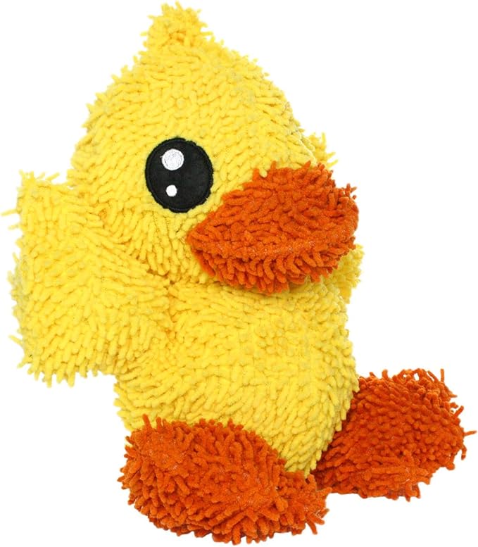 MIGHTY- Microfiber Ball - Farm – Made with Squeaker Balls and Minimal Stuffing. Strong & Tough. Interactive Play. Machine Washable & Floats (Duck, Large 2 Pack)