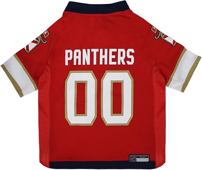 Pets First NHL Florida Panthers Jersey for Dogs & Cats, Large. - Let Your Pet be a Real NHL Fan!
