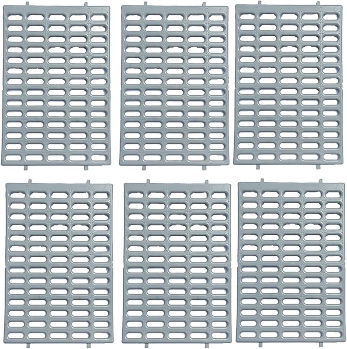 Saguaro Acres Rabbit and Small Animal Cage Resting Mat for Wire Floored Cages - Pack of 6 (Grey)