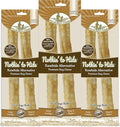 Fieldcrest Farms Nothing to Hide Natural Rawhide Alternative Large 10'' Rolls for Dogs - 3 Pack (6 Chews) Premium Grade Easily Digestible Chews - Great for Dental Health (Peanut Butter)