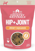 Grandma Mae's Country Naturals Jerky Squares Hip & Joint Dog Treats, Chicken with Glucosamine & Chondroitin, No Wheat, Corn, or Soy, Made in USA, 5 oz