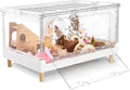 Hamster Cage & Guinea Pig Cages, Acrylic Cage for Small Animal Pets, Large Transparent Gerbil Cage and Habitats, Hedgehog, Dwarf Hamster, Rat, Mouse