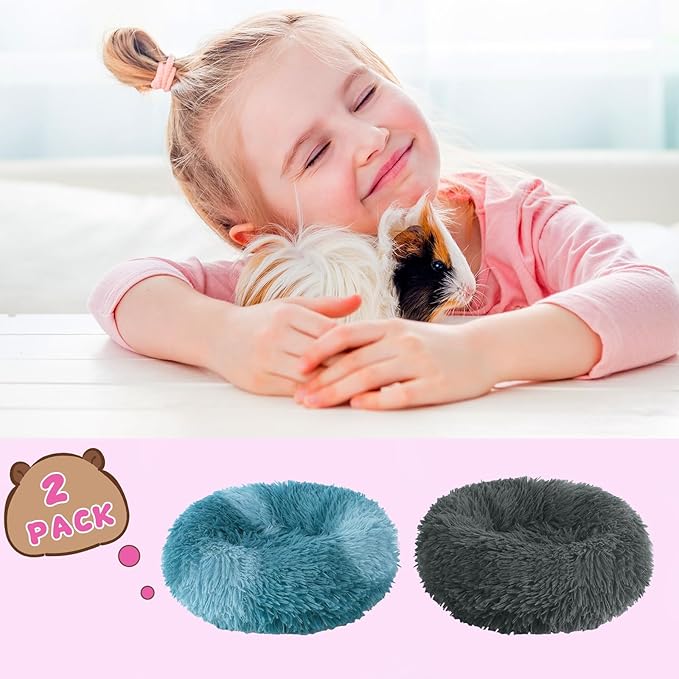 PETKNOWS 2 Pieces Guinea Pig Beds, Hamster Beds, Thickened and Warm Winter Guinea Pig Beds for Dwarf Rabbits, Chinchillas, Hamsters, Hedgehogs, Ferrets