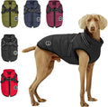 Warm Dog Winter Coat, Windproof Dog Cold Weather Jacket, Reflective & Adjustable Black Pet Vest with Harness, Thick Polar Fleece Lining Cozy Apparel for Small Medium Cats