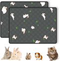 2-Pack Guinea Pig Cage Liner, 36in x 48in Fast Absorption Washable Bedding Pee Pads for Dogs Puppy Rabbit Small Animal Cage Mat, Leakproof & Non-Slip