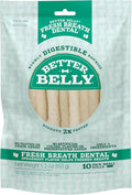 Better Belly Fresh Breath Dental Small Rolls, Dog Chews, Small, 10-Count