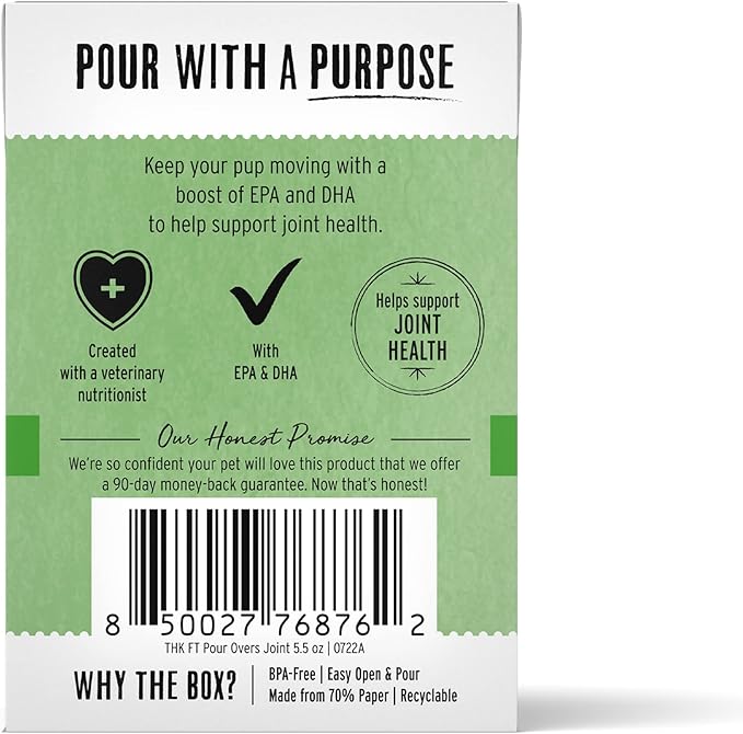 The Honest Kitchen Human Grade Functional Pour Overs: Hip & Joint Support - Chicken Stew Dog Food Topper, 5.5 oz x12