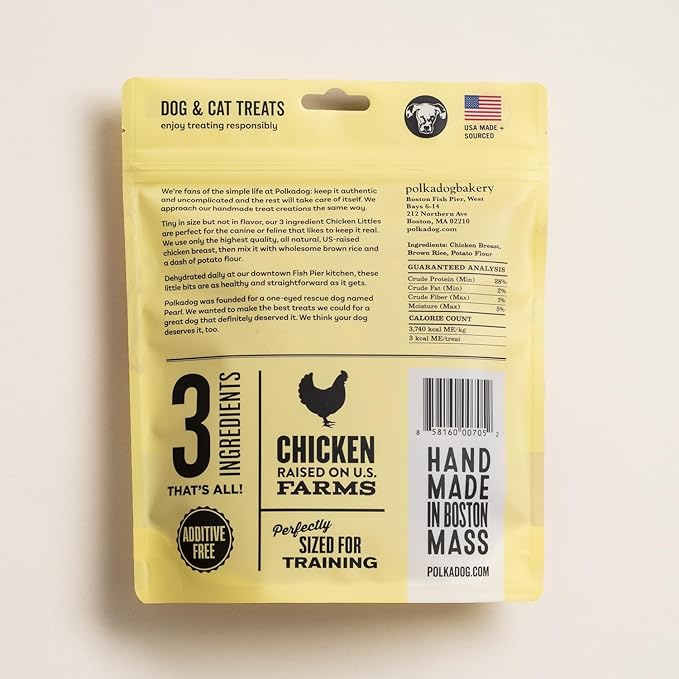 Polkadog Crunchy Training Bits Variety 3 Pack - Chicken Littles, Lucky Duck, Salmon Says, All Natural, Limited Ingredient, Training Treats for Dogs, Great for Allergies, Handcrafted in USA - 7oz (3pk)