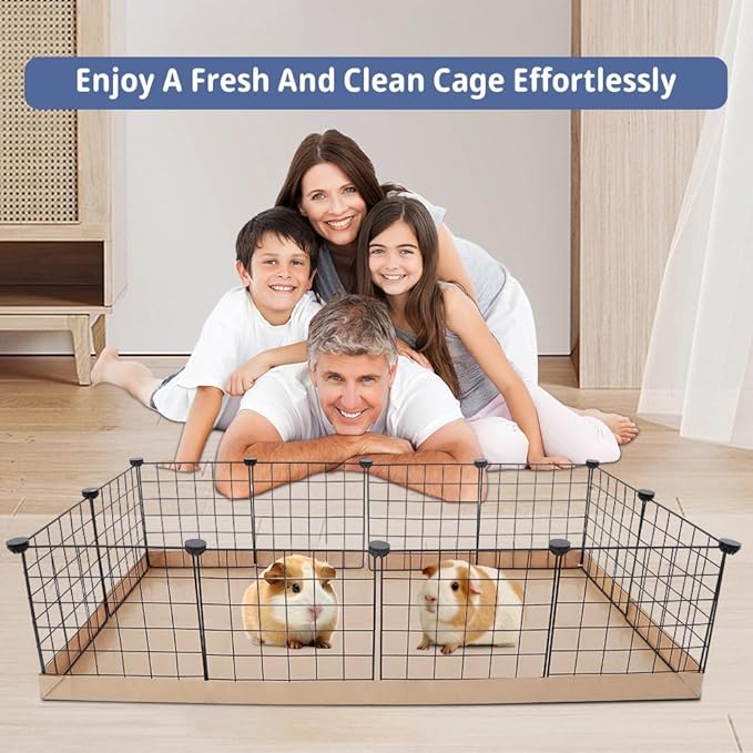 Disposable Guinea Pig Cage Liners, 36"x 24" Large Liner Bag for Guinea Pig Cage Bottom, Water-Resistant Kraft Paper (25 Pack)