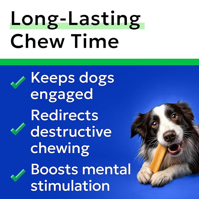 BARK&SPARK Yak Cheese Himalayan Dog Chews - 100% Natural & Long Lasting Dog Treats, Yak Milk Chews for Small, Medium & Large Dogs (1 Large Chew)