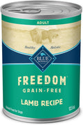 Blue Buffalo Freedom Grain-Free Wet Dog Food, Free of Glutens & Artificial Preservatives, Made with Natural Ingredients, Lamb Recipe, 12.5-oz. Cans (12 Count)