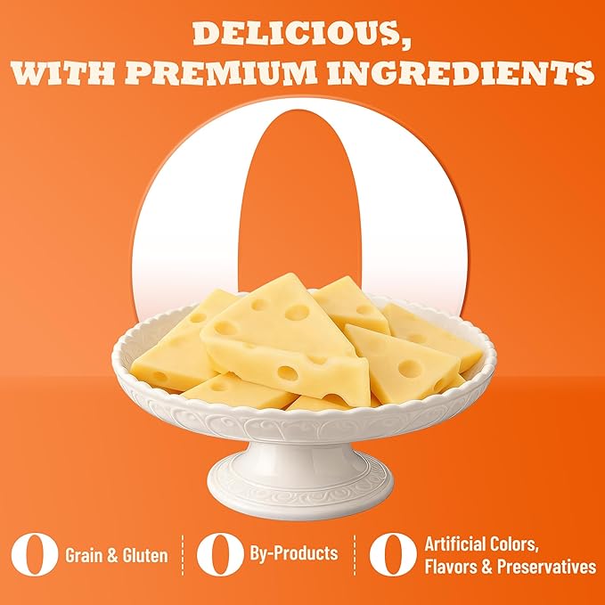 14.1oz Cheese Bites for Dogs - High-Protein Cheese Dog Treats for Digestive & Immune System Health - Original Chewy Natural Puppy Training Treat