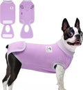 cyeollo Dog Surgery Recovery Suit Soft Breathable Female Male Pet Bodysuit for Spay, Neuter, Surgical Recovery Shirt for Small Medium Large Dogs, Purple, XS