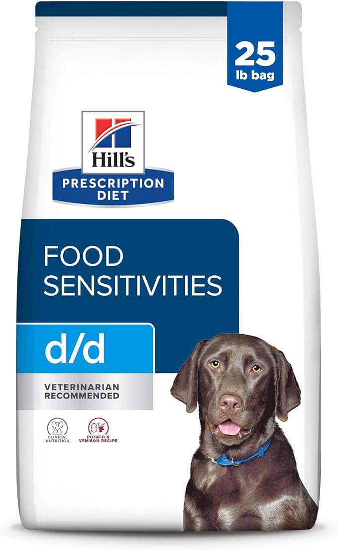 Hill's Prescription Diet d/d Food Sensitivities Dry Dog Food, Potato & Venison, 25 lb. Bag