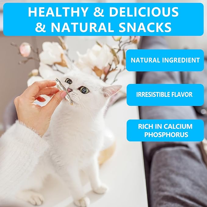 Minnows Dog Treats, 100% Natural Dried Minnows for Dog & Cat, Air Dried, Grain-Free, High-Protein, Premium Quality Cat & Dog Treats 8.5 oz