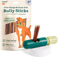 WOOF BullySafe and Bully Sticks - Nutritious Chew Sticks for Dogs and Bully Stick Holder for Safe, Long-Lasting Play - No More Swallowed Ends - 6" Sticks - 5 Pack