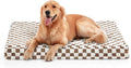 JOEJOY Dog Bed for Large Dogs, XLarge Orthopedic Dog Bed with Removable Washable Cover, Cute Modern Plush & Memory Egg Crate Foam Dog Bed, 42 x 28 inch, Brown