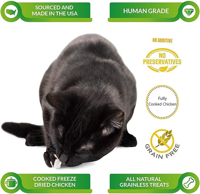 Life Essentials Chicken Littles Freeze Dried Chicken Cat & Small Dog Treats, Healthy Single Ingredient Training Treats & Cat Snacks, Perfect Bite Size, Made with Real Chicken – 5 oz (2 Pack)